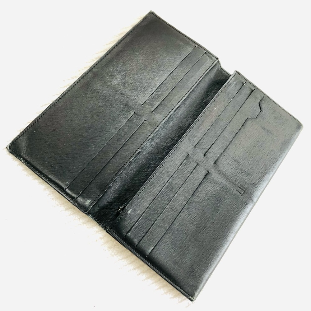 GENUINE DUNHILL Black Bifold Long Wallet